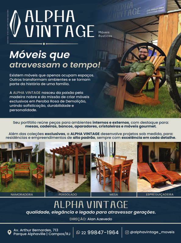 Alpha Vintage | Móveis em Peroba - Campos RJ
