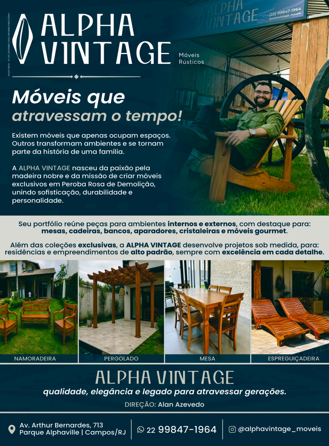 Alpha Vintage | Móveis em Peroba - Campos RJ